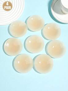 4 Pairs Reusable Silicone Nipple Covers With Breathable Holes, Invisible Anti-Show-Through Breast Pads For All Outfits - Multicolor - View 13