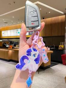 MY LITTLE PONY 1个创意卡通人物钥匙扣 – 可爱动漫主题包包挂饰和汽车钥匙圈。送给情侣、朋友、毕业生、情人节、圣诞节和万圣节的完美小礼物。理想的学校和办公用品。 - 彩色 - 查看 9