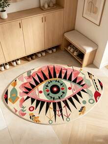1pc Cartoon Big Eye Decorative Carpet, Bedroom Decor, Blue Eye Small Rug, Bathroom Mat, Home Decor, Living Room Carpet, Bedroom Rug, Living Room Home Decor, Outdoor Carpet, Washable Rug - Multicolor 1 - View 4