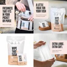 On-The-Go Flushable Wipes - 1 Pack Of 30 Individually Wrapped Wipes - Fragrance Free - Extra Large And Soft - Hypoallergenic With Aloe And Vitamin E - Septic- - 新鮮的 - 查看 1