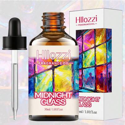  Hllozzi 30ml Midnight Glass Aromatherapy Essential Oil Rich, Intense Fragrance. Ideal As An Entryway Welcoming Scent, Midnight Salon Ambiance, Bedroom Fragrance, As Well As For Diffuser Stones And Scented Candles. Suitable For All Skin Types. The Best Choice For Holiday Gifting.