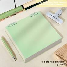 1pc PP Material Square Flip Cover Loose-Leaf Notebook, Grid Notebook, 8 Colors, Double-Sided Writing, 80g Thick Paper, 75% Silk Waterproof PP Material, Retro Minimalist Handbook, Suitable For Student Learning - Square Book - View 23