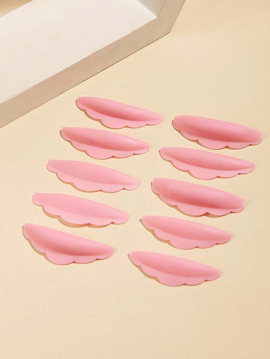 5 Cặp Miếng Đệm Uốn Mi Silicon Cong, Dụng Cụ Hỗ Trợ Uốn Mi, Dùng Tại Salon và Tại Nhà - Màu Hồng baby - Xem 1