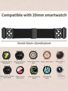 时尚编织表带，兼容三星 Galaxy Watch 7/6/5/4 FE（40mm/44mm）、5 Pro、Watch 4&6 Classic、Active 2、Watch 3（41mm、22mm），优质柔软尼龙磁吸弹力表带，搭配设计师款互扣表扣。 - 中國結磁吸編織款 - 查看 2