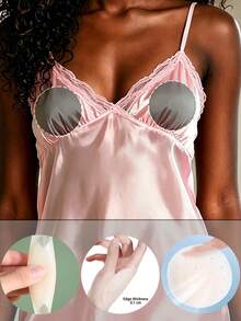 4 Pairs Reusable Silicone Nipple Covers With Breathable Holes, Invisible Anti-Show-Through Breast Pads For All Outfits - Multicolor - View 2