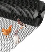 Heavy Duty 1/2 Inch Hardware Cloth – 19 Gauge Galvanized Welded Wire Mesh,  Hot-Dipped For Rust Resistance – Ideal For Chicken Coops, Rabbit Cages, Garden Fencing, Rodent Control – Silver - Black Plastic Dip1.2*15m - View 2
