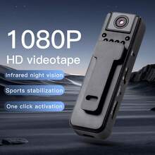 1pc 1080p Mini Body Camera 1.3inch Screen 180° Rotatable Lens Body Mounted Camera Small Portable IR Night Vision Body Camera Camera Bike - Multicolor - View 11