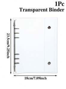 1 Peça Pasta Transparente A5 A6 A7, Anéis Folhas Soltas Planejador, Capa de Caderno, Organizador Recarregável de Escritório, Organizador de Arquivos, Suprimentos de Escritório - Design Transparente para Fácil Visibilidade, Volta às Aulas, Suprimentos Escolares, Carteiras Duráveis para Dinheiro, Orçamento, Itens Essenciais de Escritório, Bens Domésticos, Visual Moderno, Conteúdo Visível, Construção Resistente, Portfólio de Diário de Estética Minimalista - transparente - Visão 13