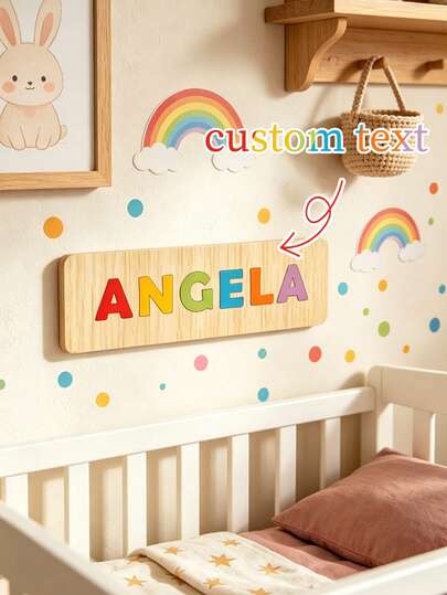 1 Stück personalisiertes Holz-Namensschild, individuell geschnitztes Namensschild, geeignet für Kinderzimmer Dekoration, Baby-Shower, Hochzeit, Geburtstags-Party Hintergrund, personalisiertes Namensschild, Heim-Geschenke, personalisierte Party, Valentinstag, Valentinstag Dekoration, hochwertige Individualisierung