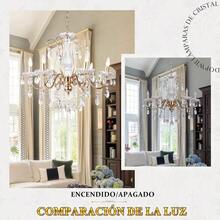 Lámpara Colgante Vintage de Cristal para Habitación, 6 Luces - por defecto - Ver 3