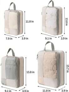 [Delivery Within 2-7 Days In The United States] 5 Pieces Compression Packing Cubes For Suitcases, Light Travel Suitcase Organizer Bags Set, With Shoe Bag, Expandable Packing Luggage Organizer Bags, Space-Saving Travel Essentials Accessories Travel Essentials For Travel Backpack Travel Bag Luggage Suitcase Travel Gear Back To School Moving Bags Organizer - Xem 8