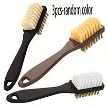 1 cái/3 cái: Bàn chải chăm sóc da lộn và da bò 2 trong 1 và bàn chải làm sạch giày đi tuyết, bàn chải bảo dưỡng và làm sạch giày da lộn, phiên bản đen trắng. - nhiều màu - Xem 7