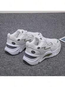New Spring/Autumn Style, Women's Comfortable And Breathable Thick-Soled Casual Athletic Shoes, Tennis Shoes, Casual Sports Shoes - 白色 - 查看 5