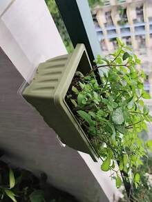 Rectangular Plastic Planter Pots With Trays For Indoor Vegetable & Flower Cultivation, Increased Size And Thickness For Vegetable Planting, Special Planting Boxes, Suitable For Strawberry Planting, Balcony Vegetable Gardening - Random Styles - View 4