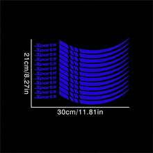 18-21 Inch Car Wheel Reflective Stickers, Decorative Stickers, Personalized Creative Motorcycle Rim Sport Letter Stickers, Waterproof, Sunproof, Good Adhesiveness - A - View 10