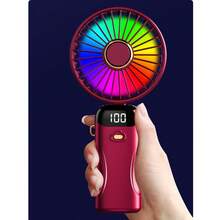 1200mAh Mini ventilador portátil plegable de cuello con base y pantalla LED, regalo - N20 - Ver 4