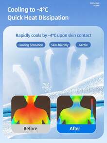 Remendo de Gel de Resfriamento Instantâneo de Verão Cofoe - Bolsa de Gelo de Gel, Remendo de Gel de Resfriamento Físico, Remendo de Resfriamento Portátil e Macio Aplicável à Testa, Pescoço e Corpo, Pescoço, Braços, Pernas e Costas. Alívio do Calor ao Ar Livre, Trabalho e Direção de Longa Distância, Frescor Duradouro, Uso Diário - 500 mm x 36 mm - 1 peça/saco - Visão 4