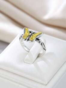 ZHIXUN 1pc Vintage Butterfly Ring Perfect For New Year,Valentine's Day,Mother's Day,Parties, And Birthdays.This Accessory Is A Great Choice For Holiday Gifts - Ring - View 7