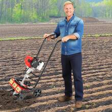 Mini Tiller 52cc 2 Stroke Tilling Tool Tiller Cultivator Garden Tiller For Lawn/Gardening/Soil Cultivation - C - View 2