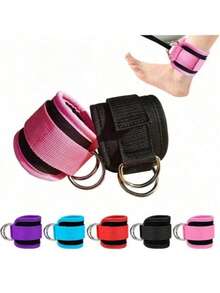 2pcs Adjustable Ankle Straps With D-Ring, Leg And Ankle Support For Fitness, Breathable Ankle Brace, Dumbbell, Exercise, Home Workout Leg And Butt Training Accessories For Women - Multicolor - View 2