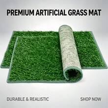 Alfombra de césped artificial lavable para perros - Almohadilla de entrenamiento y protector de piso de césped artificial reutilizable para mascotas - S - Ver 13
