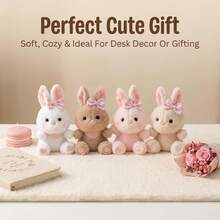 1pc Cute Plush Rabbit Doll Doll, Children/Girls Backpack Pendant, Home Decor, Holiday Gift - 彩色 - 查看 2