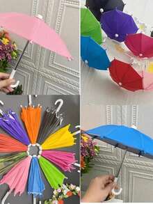 Paraguas mini impermeable, soporte para teléfono de motocicleta/bicicleta, adorno decorativo de jardinería, paraguas en miniatura - Multicolor - Ver 6