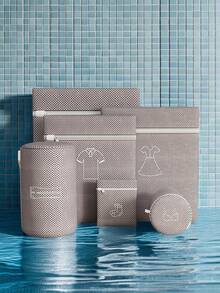 6Pcs Assorted Laundry Mesh Bags, Embroidered Lingerie & Sweater Wash Bags, Washing Machine Protective Bag Set For Delicate Clothes, Bra Storage Organizer, Home Essentials - View 5