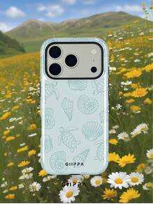 GIIPPA 1個極簡海洋元素滿版印花手機殼，適用於 iPhone 17 Pro Max、16 Pro Max、15 Pro Max、14 Pro Max，韓系時尚有趣手機殼，相容於 11/12/13/14/15/16 Pro Max Plus，男女皆宜的優雅設計，適合聖誕節、情人節、復活節、婚禮季及女友生日的理想禮物 - 彩色 - 查看 6