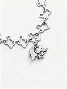 1pc Minimalist Unique 925 Sterling Silver Spring Flower Rabbit Pendant, DIY Necklace Delicate Jewelry Gift For Women & Men - Gather - View 6