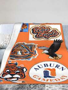 Auburn Merch University Tigers Throw Blanket Warm Blankets Breathable Air Conditioner Blanket For Car Classic Outdoor Blankets For Picnic For All Season - 黑色 - 查看 3