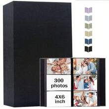 1 cuốn album ảnh 4x6 inch với 200/300/600 ngăn đựng ảnh, trang bên trong màu đen, bìa cứng bằng vải lanh, album ảnh dung lượng lớn, quà tặng sinh nhật, Giáng sinh, đám cưới, kỷ niệm, quà tặng học sinh. - Thường xuyên - Xem 32