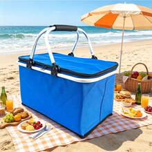 Giỏ dã ngoại gấp gọn cỡ lớn 30L - Hộp đựng đồ cách nhiệt cao cấp với tay cầm kim loại tiện dụng - Hoàn hảo cho các hoạt động ngoài trời, họp mặt gia đình, cắm trại, tiệc nướng BBQ, mua sắm và du lịch - Dễ dàng cất giữ 1 giỏ dã ngoại cách nhiệt gấp gọn với tay cầm bằng nhôm, dung tích 32L/18.9x12.6x9.4 inch, lý tưởng cho các buổi dã ngoại ngoài trời, đi biển, cất đồ trong cốp xe và mua sắm thực phẩm. - Nhiều màu - Xem 18