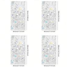 1pc Bohemian Style 3D Floral Rainbow Frosted Static Cling Window Film, Tulip Vine Pattern Privacy Glass Sticker, Glue-Free Removable Reusable Home Decor, Soft Sunlight, UV Blocking, Heat Insulating Temperature Control Vinyl Film - Multicolor - View 2