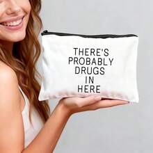 Unisex Elegant Makeup Bag "There May Be Something Interesting" Cosmetic Storage Pouch - Multicolor - View 13