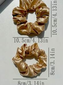 Bộ 16 chiếc dây buộc tóc nữ màu trơn, chất liệu satin mềm mại, co giãn, phụ kiện thanh lịch cổ điển đa năng, phù hợp cho sử dụng hàng ngày, lễ hội và tiệc tùng. - Nhiều màu - Xem 4