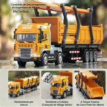 Alloy Engineering Truck With Light And Sound - Inertia Toy, Detachable Head - Multicolor - View 4