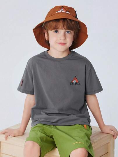 mini bala 2026款儿童夏季棉质短袖短裤户外套装