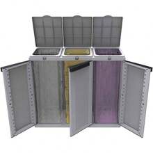 Outdoor Waste Bins - Grey - View 2