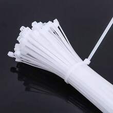 100 pièces Attaches de câble industrielles autobloquantes, 8 pouces (longueur de fixation 6,7 pouces), liens de câble en nylon, 6 couleurs assorties, 3*200 mm - 100 attaches de câble autobloquantes de qualité industrielle - Voir 13