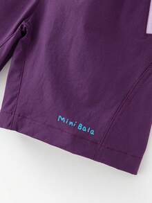 mini bala Cotton-Feel Kids Summer Quick-Dry Short Sleeve Breathable 2026 - Deep Purple - View 8