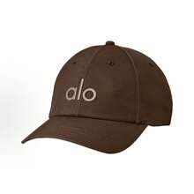 Alo Yoga Brand Logo Baseball Cap, Flat Cap, Outdoor Sports Sun Hat, Unisex Style, Couple Style, Brown. - 查看 2