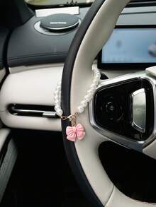 1pc Butterfly Decor Chain, Car Steering Wheel Decor, Car Interior Decor Chain Pendant, For Women - A - View 1