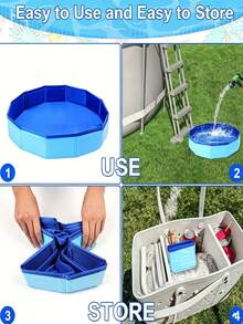 1 chiếc bồn tắm hồ bơi, chậu tắm, tấm phủ cách nhiệt hồ bơi, làm bằng PVC, chống trơn trượt, có thể gấp gọn, tiết kiệm không gian, phù hợp cho người lớn hoặc thú cưng, sân hiên, hồ bơi, vật dụng cần thiết cho mùa hè, hoàn hảo cho mùa cưới, mùa tốt nghiệp và quà tặng Ngày của Mẹ. - nhiều màu - Xem 6