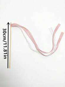 20pcs Decorative Ribbon Magic Wands, Spinning Lace Colorful Ribbons With Transparent 5-Star Party Cheering Props, Wedding, Birthday Party Supplies - View 5