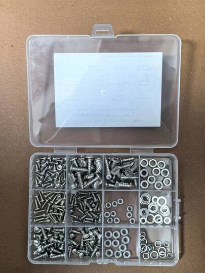 220pcs 304 Stainless Steel M3x8 M3x10 M4x12 M5x16 Flat Head Self-Tapping Screws, M3x10 M4x12 M5x16 Countersunk Self-Tapping Screws, M3 M4 M5 Nuts, M3 M4 M5 Flat Washers, M3 M4 M5 Spring Washers, Home Repair Fastener Kit