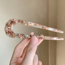 欧美醋酸纤维U型发夹，发髻发夹，优雅简约发饰 - 查看 7