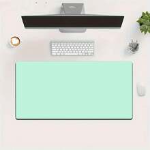 Alfombrilla de ratón de una sola pieza grande - Tapete de escritorio minimalista negro, base antideslizante, superficie adecuada para PC, oficina y estación de trabajo de computadora. Alfombrilla de ratón de escritorio, alfombrilla de ratón de oficina, tapete de escritorio, gaming, espacio de oficina, accesorios de computadora, diseño rectangular y estilizado, material de alta calidad, ideal para entusiastas de la tecnología y trabajadores de oficina. - azul - Ver 9
