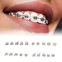 60pcs/Set Stainless Steel Versatile Bohemian Beach Vacation Style Retro Hip-Hop Tooth Gems, Suitable For Men And Women Daily Wear, Exquisite Gift - Multicolor - View 1