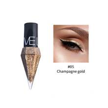 Glitter Eye Accent Pen Champagne Gold, Shimmer Decoration Tool For Eye Styling, Party Looks, Festival Wear & Daily Outfit Match - Gold - View 2